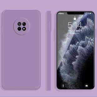 For Huawei Enjoy 20 Plus 5G Solid Color Imitation Liquid Silicone Straight Edge Dropproof Full Coverage Protective Case(Purple)