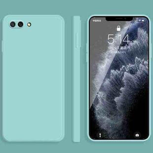 For Honor 10 Solid Color Imitation Liquid Silicone Straight Edge Dropproof Full Coverage Protective Case(Sky Blue)