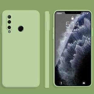 For Honor 20i Solid Color Imitation Liquid Silicone Straight Edge Dropproof Full Coverage Protective Case(Matcha Green)