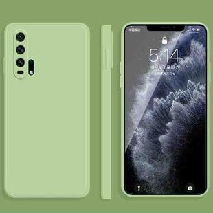 For Honor 20 Pro Solid Color Imitation Liquid Silicone Straight Edge Dropproof Full Coverage Protective Case(Matcha Green)