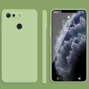 For Honor View 20 Solid Color Imitation Liquid Silicone Straight Edge Dropproof Full Coverage Protective Case(Matcha Green)