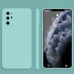 For Honor V30 Pro Solid Color Imitation Liquid Silicone Straight Edge Dropproof Full Coverage Protective Case(Sky Blue)