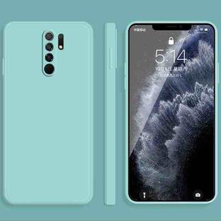 For Xiaomi Redmi 9 Solid Color Imitation Liquid Silicone Straight Edge Dropproof Full Coverage Protective Case(Sky Blue)