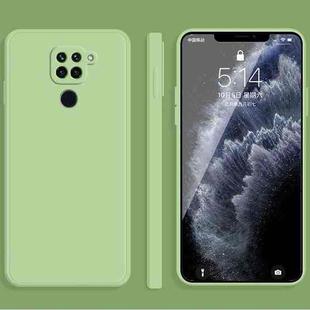 For Xiaomi Redmi 10X 4G Solid Color Imitation Liquid Silicone Straight Edge Dropproof Full Coverage Protective Case(Matcha Green)