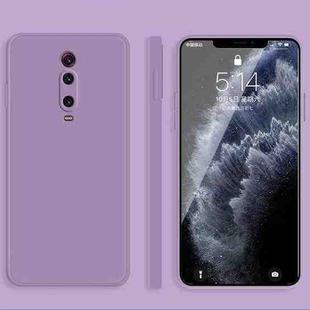 For Xiaomi Redmi K20 Pro Solid Color Imitation Liquid Silicone Straight Edge Dropproof Full Coverage Protective Case(Purple)