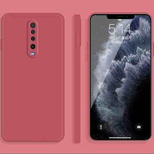 For Xiaomi Redmi K30 Solid Color Imitation Liquid Silicone Straight Edge Dropproof Full Coverage Protective Case(Red)