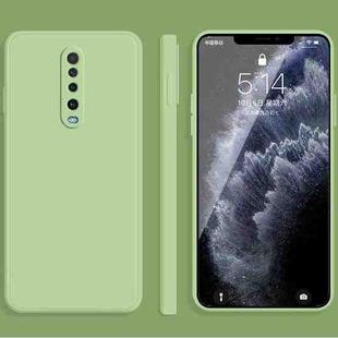 For Xiaomi Redmi K30 Solid Color Imitation Liquid Silicone Straight Edge Dropproof Full Coverage Protective Case(Matcha Green)