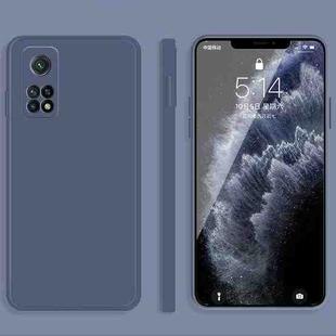 For Xiaomi Redmi K30S Solid Color Imitation Liquid Silicone Straight Edge Dropproof Full Coverage Protective Case(Grey)