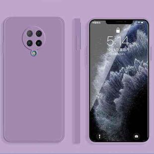 For Xiaomi Redmi K30 Ultra Solid Color Imitation Liquid Silicone Straight Edge Dropproof Full Coverage Protective Case(Purple)