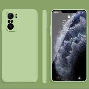 For Xiaomi Redmi K40 Pro Solid Color Imitation Liquid Silicone Straight Edge Dropproof Full Coverage Protective Case(Matcha Green)