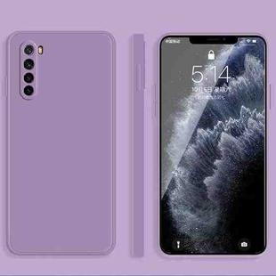 For Xiaomi Redmi Note 8 Solid Color Imitation Liquid Silicone Straight Edge Dropproof Full Coverage Protective Case(Purple)