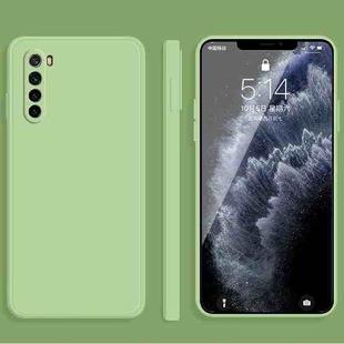 For Xiaomi Redmi Note 8 Solid Color Imitation Liquid Silicone Straight Edge Dropproof Full Coverage Protective Case(Matcha Green)