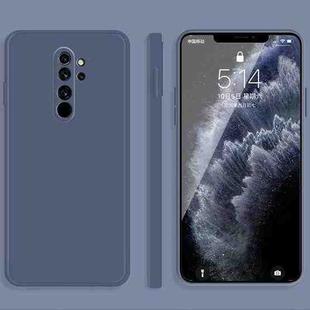 For Xiaomi Redmi Note 8 Pro Solid Color Imitation Liquid Silicone Straight Edge Dropproof Full Coverage Protective Case(Grey)