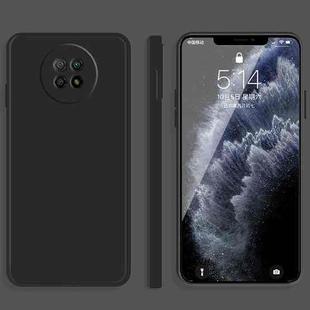 For Xiaomi Redmi Note 9 5G Solid Color Imitation Liquid Silicone Straight Edge Dropproof Full Coverage Protective Case(Black)