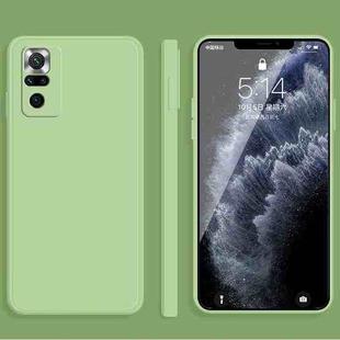 For Xiaomi Redmi Note 10 Pro Solid Color Imitation Liquid Silicone Straight Edge Dropproof Full Coverage Protective Case(Matcha Green)