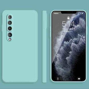 For Xiaomi Mi 10 Solid Color Imitation Liquid Silicone Straight Edge Dropproof Full Coverage Protective Case(Sky Blue)