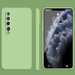 For Xiaomi Mi 10 Solid Color Imitation Liquid Silicone Straight Edge Dropproof Full Coverage Protective Case(Matcha Green)