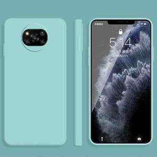 For Xiaomi Poco X3 NFC / Poco X3 Pro Solid Color Imitation Liquid Silicone Straight Edge Dropproof Full Coverage Protective Case(Sky Blue)
