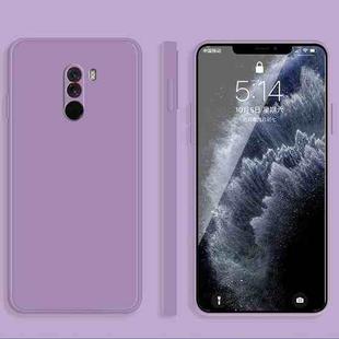For Xiaomi PocoPhone F1 Solid Color Imitation Liquid Silicone Straight Edge Dropproof Full Coverage Protective Case(Purple)