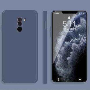 For Xiaomi PocoPhone F1 Solid Color Imitation Liquid Silicone Straight Edge Dropproof Full Coverage Protective Case(Grey)