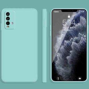 For Xiaomi Redmi Note 9 4G Solid Color Imitation Liquid Silicone Straight Edge Dropproof Full Coverage Protective Case(Sky Blue)