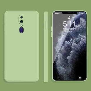 For OPPO A9 / A9X / F11 Solid Color Imitation Liquid Silicone Straight Edge Dropproof Full Coverage Protective Case(Matcha Green)