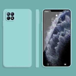 For OPPO Reno4 SE Solid Color Imitation Liquid Silicone Straight Edge Dropproof Full Coverage Protective Case(Sky Blue)