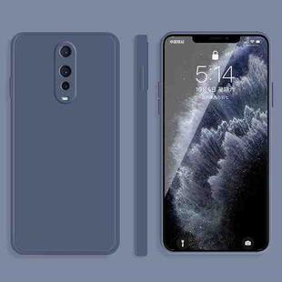 For OPPO R17 Pro Solid Color Imitation Liquid Silicone Straight Edge Dropproof Full Coverage Protective Case(Grey)