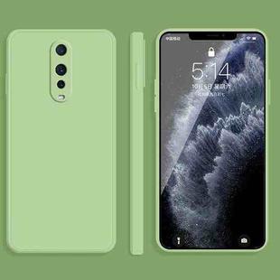 For OPPO R17 Pro Solid Color Imitation Liquid Silicone Straight Edge Dropproof Full Coverage Protective Case(Matcha Green)