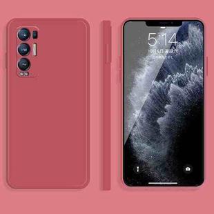 For OPPO Reno5 Pro+ Solid Color Imitation Liquid Silicone Straight Edge Dropproof Full Coverage Protective Case(Red)