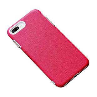 Business Cross Texture PC Protective Case For iPhone 8 Plus & 7 Plus(Rose Red)