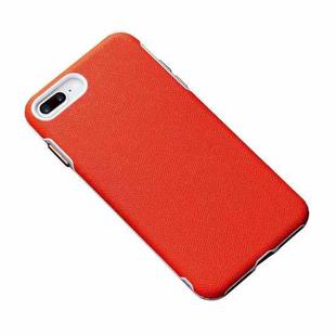 Business Cross Texture PC Protective Case For iPhone 8 Plus & 7 Plus(Orange Red)