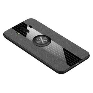 For Huawei Mate 10 XINLI Stitching Cloth Textue Shockproof TPU Protective Case with Ring Holder(Grey)