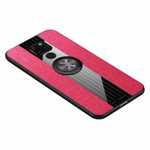 For Huawei Mate 20 XINLI Stitching Cloth Textue Shockproof TPU Protective Case with Ring Holder(Red)