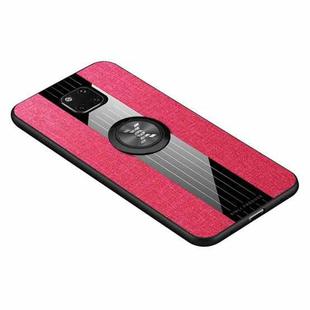For Huawei Mate 20 Pro XINLI Stitching Cloth Textue Shockproof TPU Protective Case with Ring Holder(Red)