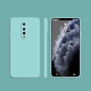For OnePlus 8 Solid Color Imitation Liquid Silicone Straight Edge Dropproof Full Coverage Protective Case(Sky Blue)