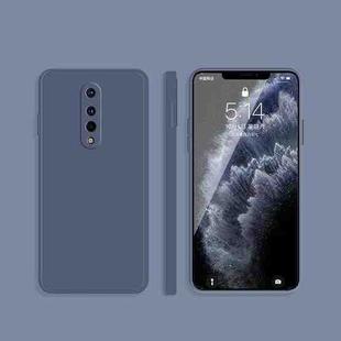 For OnePlus 8 Solid Color Imitation Liquid Silicone Straight Edge Dropproof Full Coverage Protective Case(Gray)