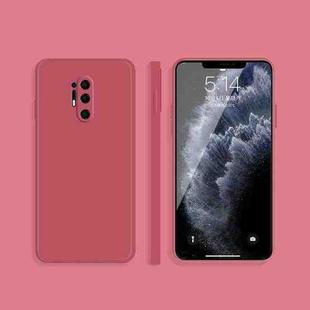 For OnePlus 8 Pro Solid Color Imitation Liquid Silicone Straight Edge Dropproof Full Coverage Protective Case(Red)