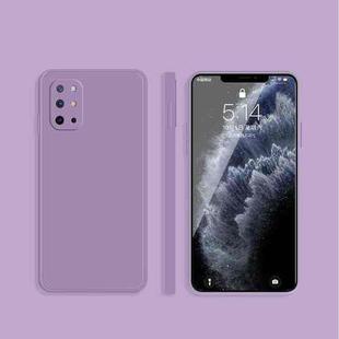 For OnePlus 8T Solid Color Imitation Liquid Silicone Straight Edge Dropproof Full Coverage Protective Case(Purple)