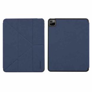 For iPad Pro 11 2022 / 2021 MOMAX FPAP21MB PU + TPU Horizontal Flip Leather Tablet Case with Multi-purpose Holder & Pen Slot & Sleep / Wake-up Function For  iPad Pro 11 2021(Blue)