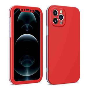 For iPhone 12 Dual-color 360 Degrees Full Coverage Protective PC + TPU Shockproof Case(Red)