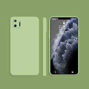 For OPPO Realme C11 Solid Color Imitation Liquid Silicone Straight Edge Dropproof Full Coverage Protective Case(Matcha Green)