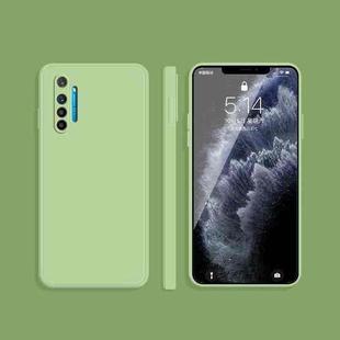 For OPPO Realme X2 / K5 Solid Color Imitation Liquid Silicone Straight Edge Dropproof Full Coverage Protective Case(Matcha Green)