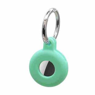 Hollow Anti-scratch Silicone Shockproof Protective Cover Case with Keychain Hook Loop For AirTag(Green)