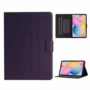 For Samsung Galaxy Tab A7 Lite 8.7 (2021) T220 Pure Color Horizontal Flip Leather Case with Card Slots & Holder & Lanyard(Purple)