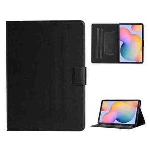 For Samsung Galaxy Tab A7 Lite 8.7 (2021) T220 Pure Color Horizontal Flip Leather Case with Card Slots & Holder & Lanyard(Black)