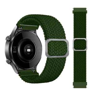 For Samsung Galaxy Watch Active Adjustable Nylon Braided Elasticity Watch Band(Green)