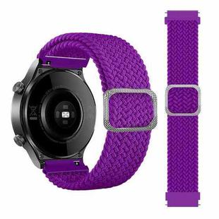 For Samsung Galaxy Watch Active2 40mm Adjustable Nylon Braided Elasticity Watch Band(Purple)