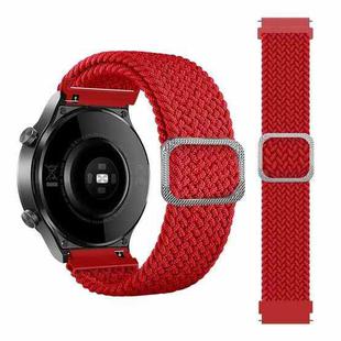 For Samsung Galaxy Watch 42mm Adjustable Nylon Braided Elasticity Watch Band(Red)