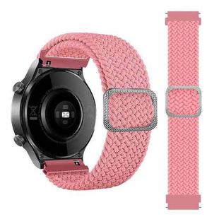 For Samsung Galaxy Watch 46mm Adjustable Nylon Braided Elasticity Watch Band(Pink)